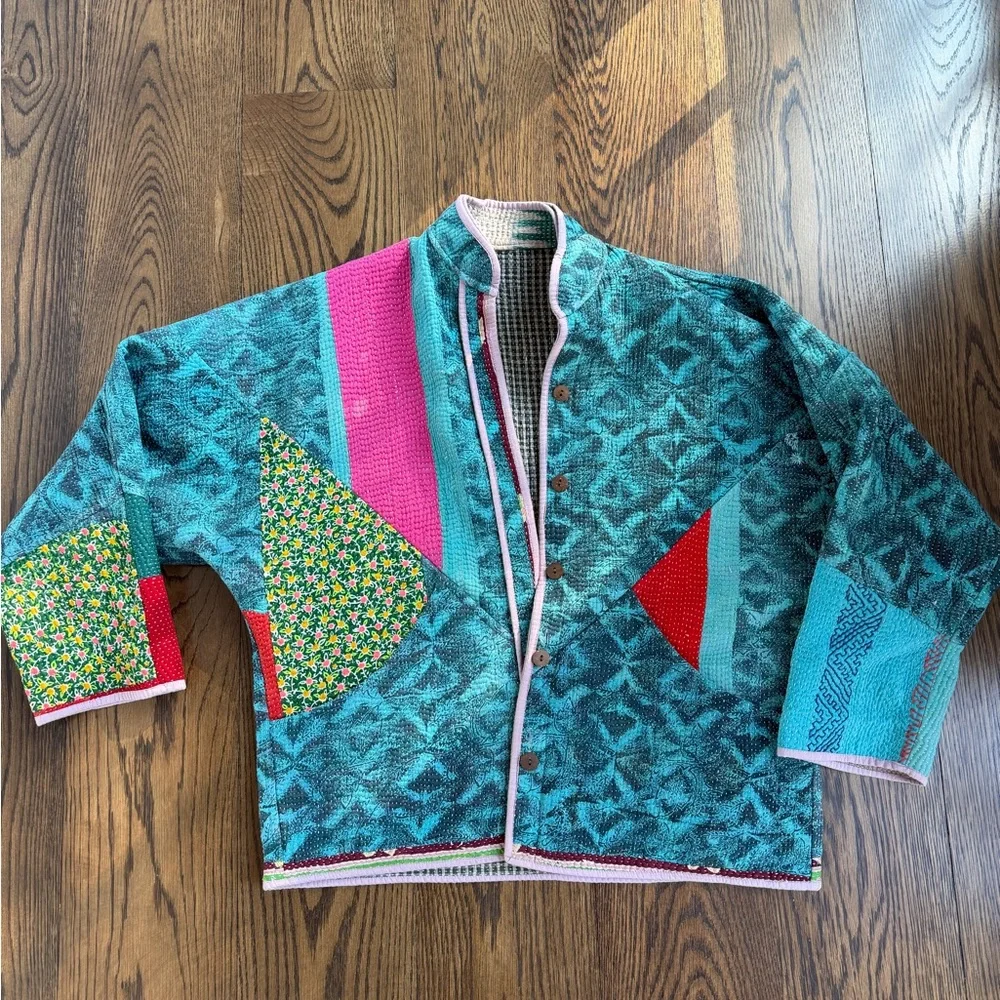 Namai: The Ladhiya Quilted Patchwork Kantha - Picture 8 of 13